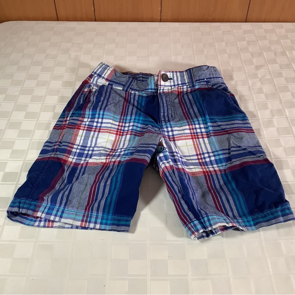 💜 Boys blue plaid shorts size 8 by Gymboree